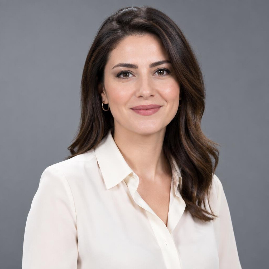 Turkish female news producer portrait